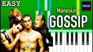 Maneskin - GOSSIP - Piano Tutorial [EASY]