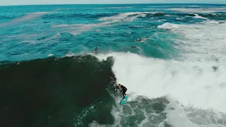Surfing at Victoria Bay, Garden Route, South Africa