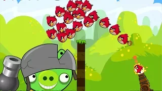 Angry Birds Cannon Collection 2 - OVERDRIVE SHOOTING 100 ANGRY BIRDS TO BAD PIGS!!