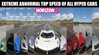 FORZA HORIZON 5 || EXTREME ULTIMATE TOP SPEED OF ALL HYPER CARS || CHIRON SS JESKO ABSOLUT & MORE