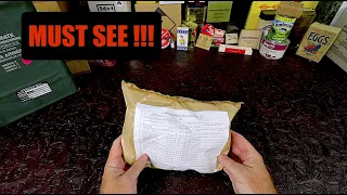 MRE Review NEW 2020 LATVIA Military RATION Menu 7 Peas With Smoked Pork