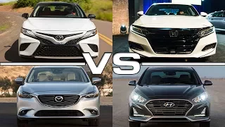 2018 Toyota Camry vs 2018 Honda Accord vs 2017 Mazda 6 vs 2018 Hyundai Sonata