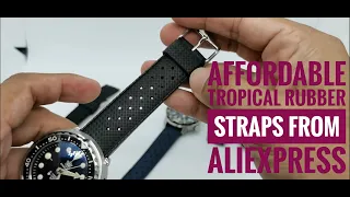 AliExpress watch accessories #8: Affordable tropical rubber straps #AliExpress