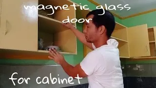 How to install magnetic glass door for cabinet