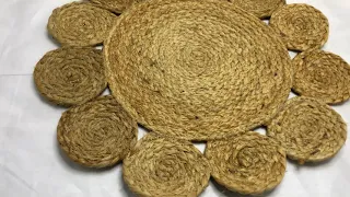 Jute Round placemat outer small circles
