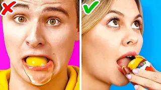 SCHOKOLADE VS ECHTES ESSEN FÜR 24 STUNDEN! || Lustige Food-Challenges und Streiche von 123 Go! Like