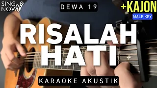 Risalah Hati - Dewa 19 (Karaoke Akustik + Kajon) Male Key