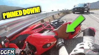 Rider PINNED Under Motorcycle After a Common New Rider Mistake!