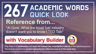 267 Academic Words Quick Look Ref from "What the fossil fuel industry doesn't want you to know, TED"