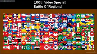 100th video special! Battle Of Regions countryballs marble race in Algodoo