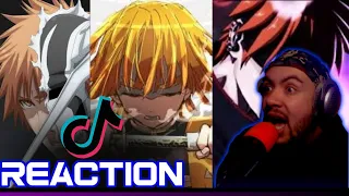 REACTING TO Badass Anime Moments Tiktok compilation PART 1