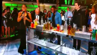 Pitbull falls on his backside during live FOX NYE 2015 special.