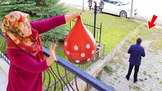 BALLOON in COCA Cola  PRANK!  ONLY BALLOON COCA COLA hair KEREM'İN JOKE from BALCONY 1