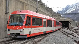 Treinen op station Zermatt |  Züge am Bahnhof Zermatt | Mount Matterhorn