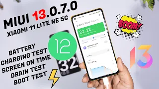 Xiaomi 11 Lite NE 5G Battery Drain Test after MIUI 13.0.7.0 Update, Charging, Boot & Backup Test