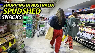 Shopping at SPUDSHED Supermarket (Perth, Australia): Snacks, Bakery & Instant Noodles Edition