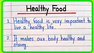10 Lines On Healthy Food Essay In English | Essay On Healthy Food In English | Healthy Food 10 Lines
