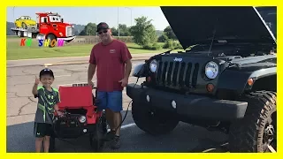Kruz JUMPSTART The Jeep Wrangler Rubicon With His Powered Ride On Jeep Wrangler on KV Show