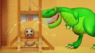 Dinosaurs T-rex vs Guillotine Buddy | Kick The Buddy