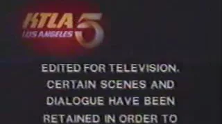 KTLA viewer advisory warning, 1987