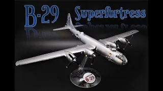 Boeing B29 Superfortress Bomber 1/120 Scale Model Airplane Kit Build Review Vintage Atlantis