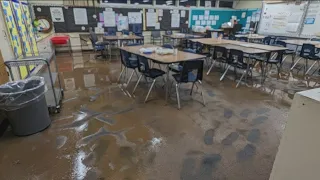 San Diego flood damage schools | Bancroft students meet for class at Spring Valley