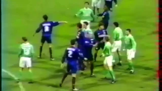 Asse bordeaux 1994-1995 bagarre générale tacle assassin