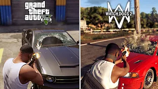 GTA 5 vs Watch Dogs 2 | Which Game is Better in Realism (Attention to Details) Comparison Part-1