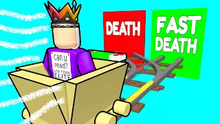 I PICK The HARDEST Track On Roblox Cart Ride