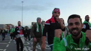 Omonia Nicosia Fans in Manchester United before the game starts ⚽⚽