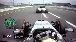 Perez 347km/h Overtakes Massa with Multitasking