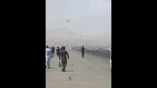 Люди падают с шасси самолета в Кабуле
