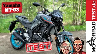 Yamaha MT-03 Test | Sound, Technik, Beschleunigung, Fahraufnahmen zum neuen A2 Naked-Bike 2022.