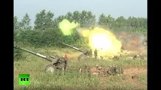 RAW: China holds massive day-night live-fire artillery drill