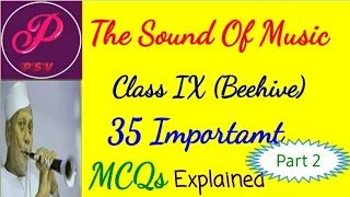 class 9 the sound of Music part 2 mcq| mcq the sound of music part II | Beehive ch 2 MCQs by PSV