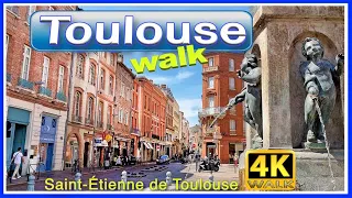 【4K】WALK TOULOUSE France 4k video SLOW TV TOUR travel vlog