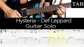 HYSTERIA - Def Leppard: SOLO guitar cover + TAB