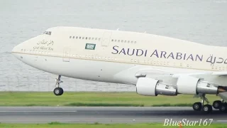 [Classic 747] Saudi Arabian Government Boeing 747-300 (HZ-HM1A) takeoff from HND/RJTT  RWY 34R