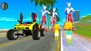 Upin dan ipin Naik Mobil Polisi Kuning di Tilang Ultraman Ribut , Upin senang 🤣 Dunia Oyya