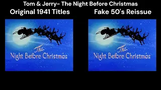 Tom & Jerry- The Night Before Christmas [Original Vs Fake Reissue Titles Comparison]