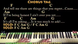 Too Much To Ask (Niall Horan) Piano Cover Lesson with Chords/Lyrics