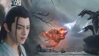 Super burning play! The male god fights the three-headed fire dragon