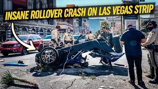 Crazy Driver FLIPS Rental Car Upside Down *High Speed Crash*