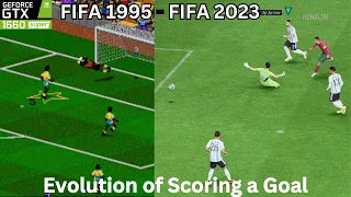 Evolution of Goals [1995 to 2024] | Scoring a Goal in Every Football Game [ FIFA + PES ] | 4K