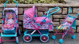 Baby Born Dolls Pushchair Stroller and Pram Unboxing Set Up & 3 Baby Born Dolls