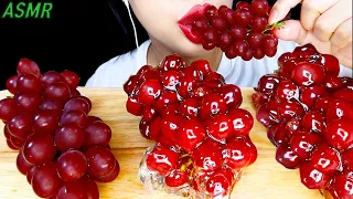 ASMR *TANGHULU*  GRAPES  포도 탕후루 먹방 델라웨어포도 과일 탕후루 먹방 EATING SOUNDS