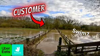 Delivering Through A Flood On A E-Bike! This Ruined My Day! Delivery Driver POV