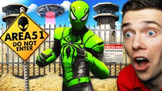 Finding ALIEN SPIDER-MAN In AREA 51 In GTA 5 (Secret)