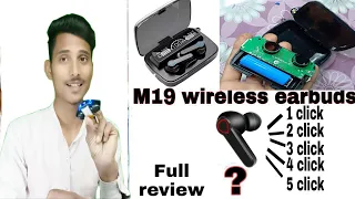 M19 tws wireless earbuds review and unboxing | M19 EARBUDS UNBOXING  |