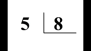 Como fazer contas de divisão / 8 : 5 = ?